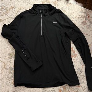 Nike Black Quarter-Zip Running Top with Reflective Swoosh